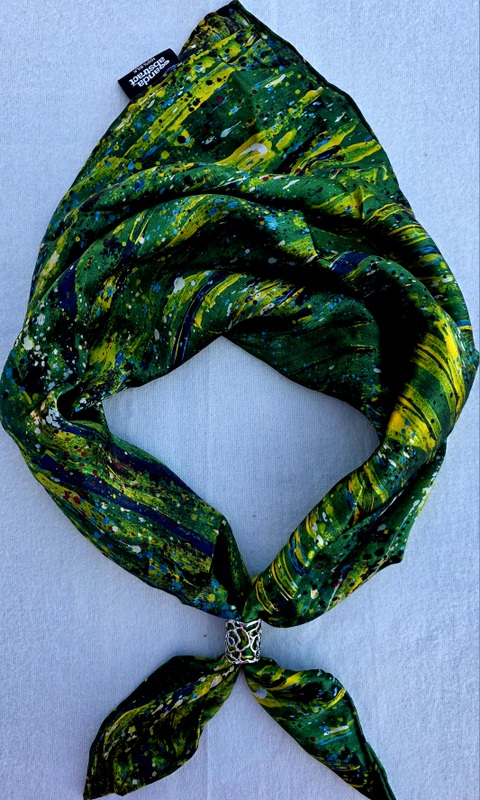 Anda Abstract Silk Scarf - "May" 70cm x 70cm
