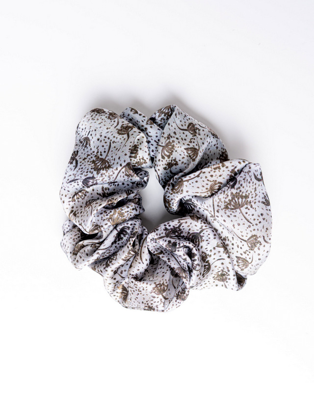 Anda Abstract Silk Hair Scrunchie - "Summer Morning" Large