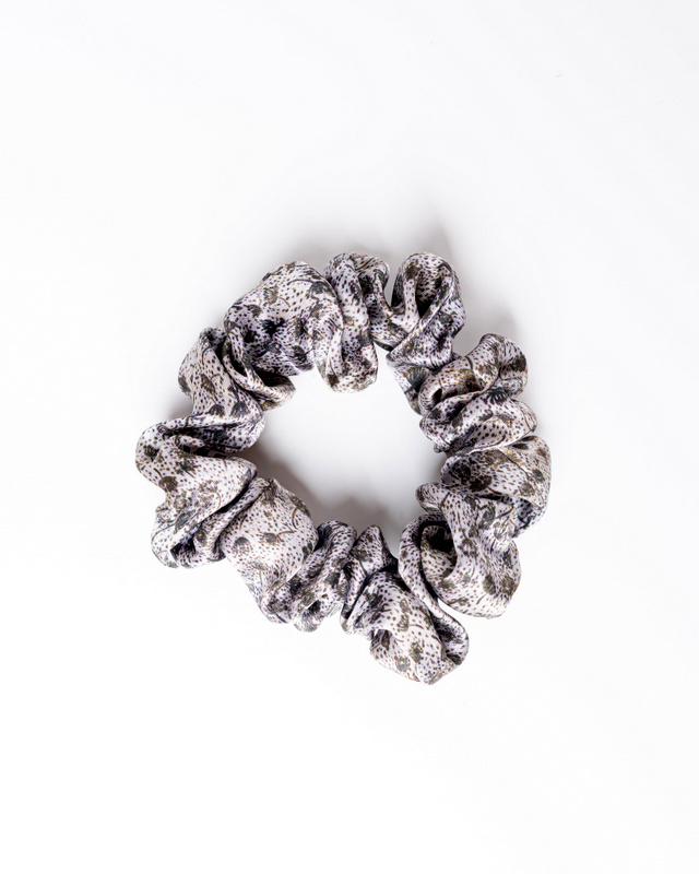 Anda Abstract Silk Hair Scrunchie - "Summer Morning" Small