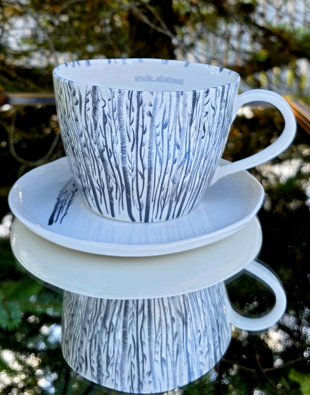 Anda Abstract Porcelain Mug - "Forest" Large 500ml